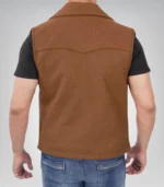 Stylish Whelmin suede leather vest – men’s classic brown outerwear