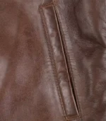 Premium men’s cognac brown leather biker jacket – classic motorcycle style