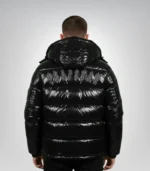 Men’s Trapstar Irongate jacket – black shiny street fashion outerwear