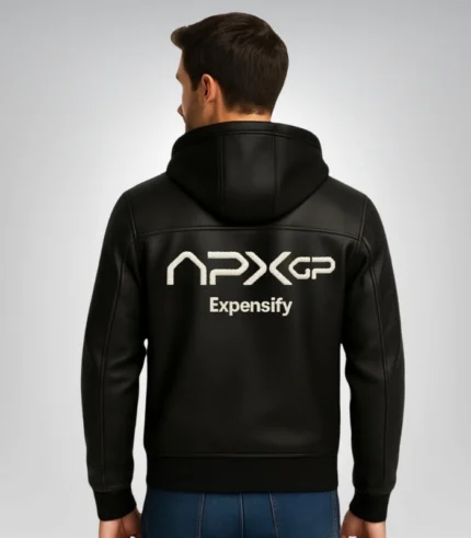 F1 racing hoodie – APXGP leather motorsport streetwear design
