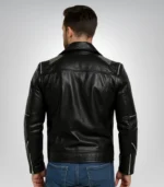 Slim fit black biker jacket – men’s leather motorcycle outerwear