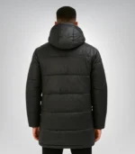 Pep Guardiola style black puffer jacket – long winter coat design
