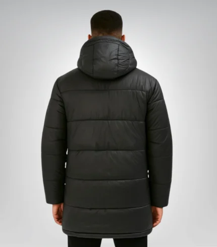 Pep Guardiola style black puffer jacket – long winter coat design