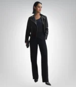 Women’s Genuine Leather Jacket Handmade Sheepskin Cropped Street Style