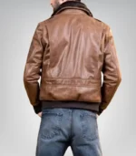 Vintage brown leather pilot jacket for men – G1 bomber military coat