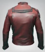 Men’s premium red leather biker jacket – soft sheepskin motorcycle coat