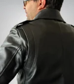 Handmade top-grain cowhide leather jacket for men – 90s vintage double rider design