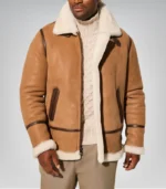 Jason B3 Sheepskin Bomber Jacket – Men’s Real Shearling Aviator Coat - Image 2