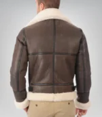 B3 RAF Shearling Bomber Jacket – Real Sheepskin Leather Aviator Flight Coat - Image 3