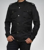 Men’s black cotton Daredevil jacket – Jon Bernthal tactical outerwear