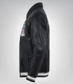 Vintage Avirex bomber jacket for men – classic black leather aviator coat