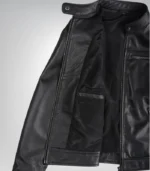 Women’s Black Lambskin Biker Leather Jacket – Tailored Moto Style - Image 3