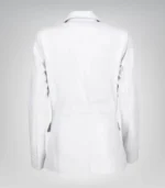 Women’s elegant white lambskin blazer – timeless and premium leather design