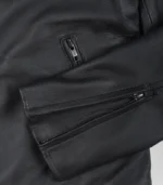 Men’s Real Leather Biker Jacket Matte Black Motorcycle Style, 100% Lambskin - Image 4