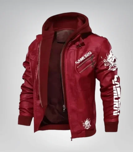 Gamer cosplay jacket – Cyberpunk 2077 Samurai leather design