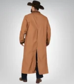 Long brown cowboy coat – outback ranchwear for men