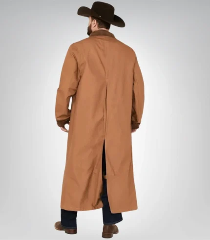 Long brown cowboy coat – outback ranchwear for men