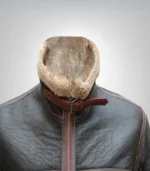 Men’s brown B3 aviator bomber coat – genuine shearling flight jacket