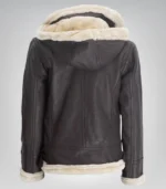 Women’s Dark Brown Shearling Lambskin Jacket – Warm Hooded Outerwear