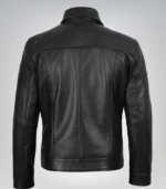 Rugged Men’s Black Leather Biker Jacket – Owen Design in Premium Leather