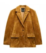 Classic cowgirl suede blazer – vintage 80s leather coat for women