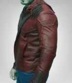Men’s Red Sheepskin Leather Moto Biker Jacket – Guardians Inspired - Image 5