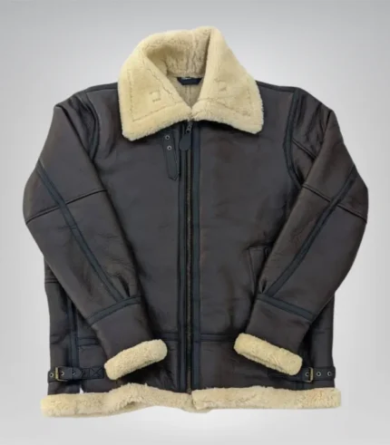 Men’s aviator B3 flying jacket – genuine shearling sheepskin leather