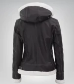 Classic men’s black leather coat with sherpa lining – Bane inspired look