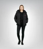 Men’s Trapstar Irongate glossy black puffer – luxury street fashion