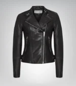 Women’s Genuine Leather Jacket Handmade Sheepskin Cropped Street Style