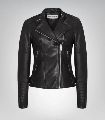 Women’s Genuine Leather Jacket Handmade Sheepskin Cropped Street Style