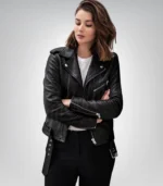 Women’s Black Leather Jacket 100% Original Lambskin