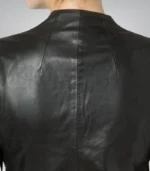 Women’s Black Leather Blazer Coat Short Street Style Jacket