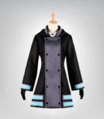 Authentic Maki Oze cosplay – black firefighter-style costume for women
