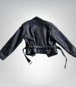 Women’s Black Leather Motorcycle Jacket Handmade Sheepskin Racer Style