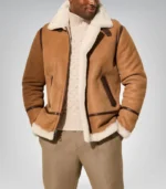 Classic men’s shearling flight jacket – Jason B3 leather bomber coat