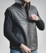 Men’s Sheepskin Aviator Gilet– Genuine Leather Bodywarmer for Winter - Image 6