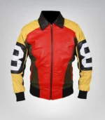 Men’s 8 Ball leather jacket – Puddy inspired slim-fit bomber coat