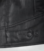 Men’s Matte Black Biker Jacket 100% Real Leather, Café Racer Style - Image 6