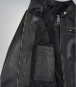 Women’s Black Real Leather Biker Jacket – Premium Lambskin with Golden Details - Image 6