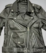 Women’s leather blazer coat – short stylish streetwear outerwear