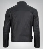 Men’s Real Leather Biker Jacket Matte Black Motorcycle Style, 100% Lambskin - Image 7