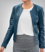 Minimalist Women’s Lambskin Leather Jacket – Everyday Timeless Style