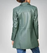 Women’s 3/4 Length Genuine Leather Car Coat – Classic & Elegant Design - Image 9