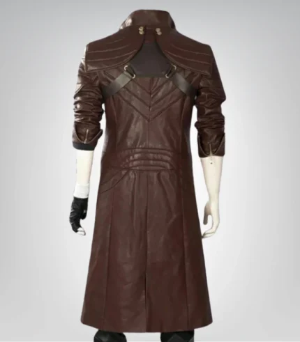 Premium Devil May Cry Dante cosplay jacket – red leather design