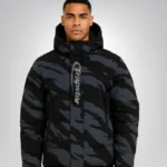 Trapstar Irongate puffer jacket – black and gray streetwear coat