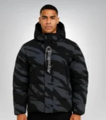 Trapstar Irongate puffer jacket – black and gray streetwear coat