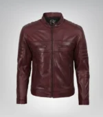 Stylish men’s cognac bomber jacket – genuine leather outerwear