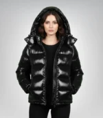 Trapstar Irongate puffer jacket – premium glossy black winter coat
