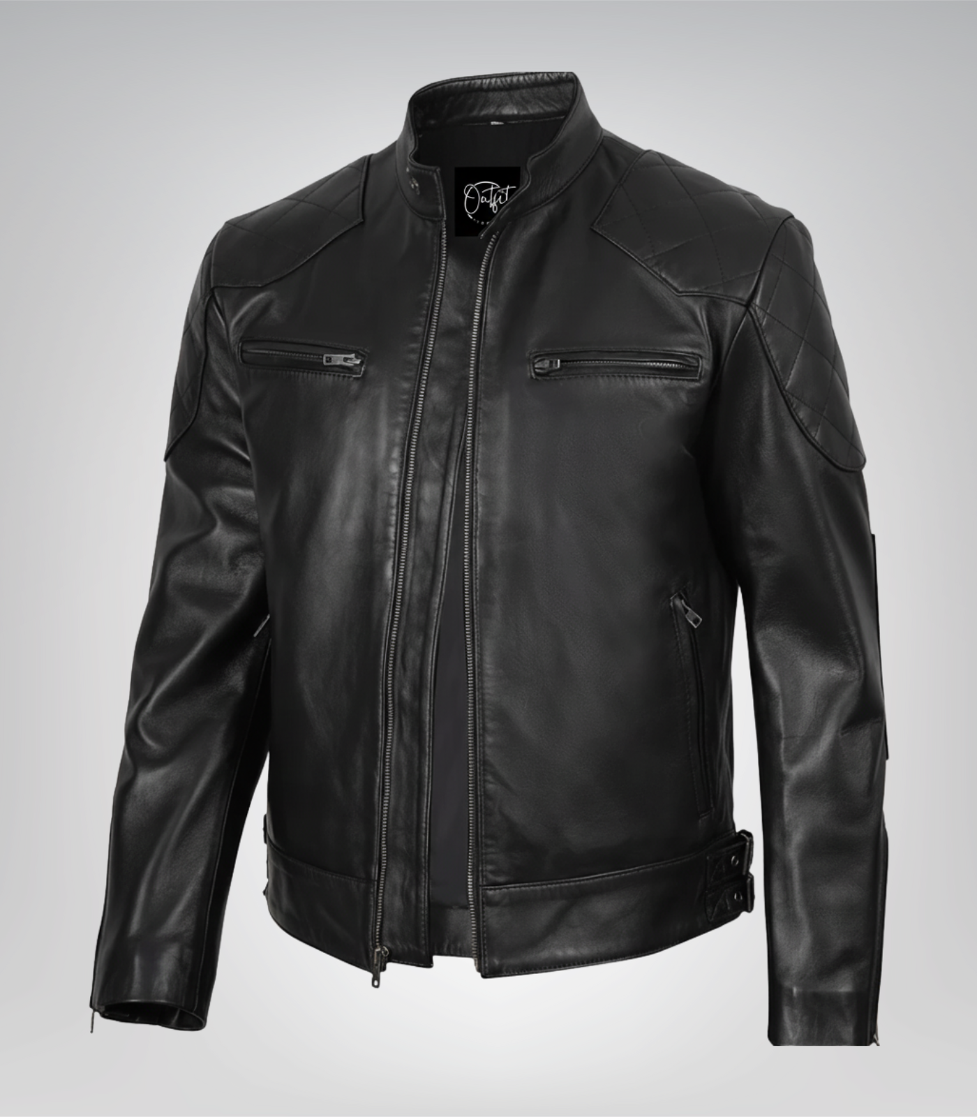 Men’s Designer Black Leather Biker Jacket – Sleek & Timeless Men’s designer black leather biker jacket with a sleek and timeless look